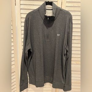 Vineyard Vines Charcoal Gray Mens Half Zip